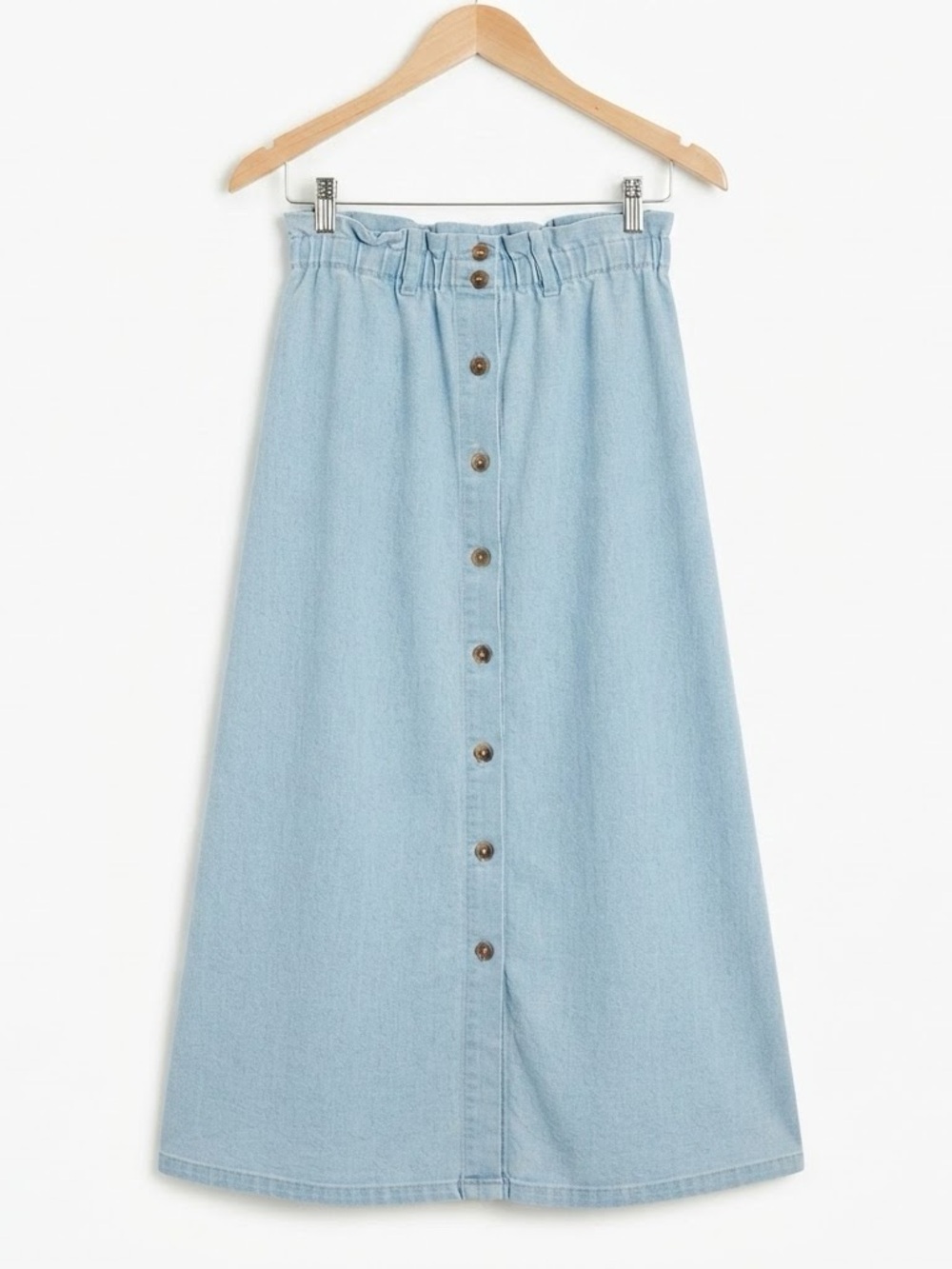 Vintage Christopher & Banks Women's Flared Jean Midi Skirt Size SMALL